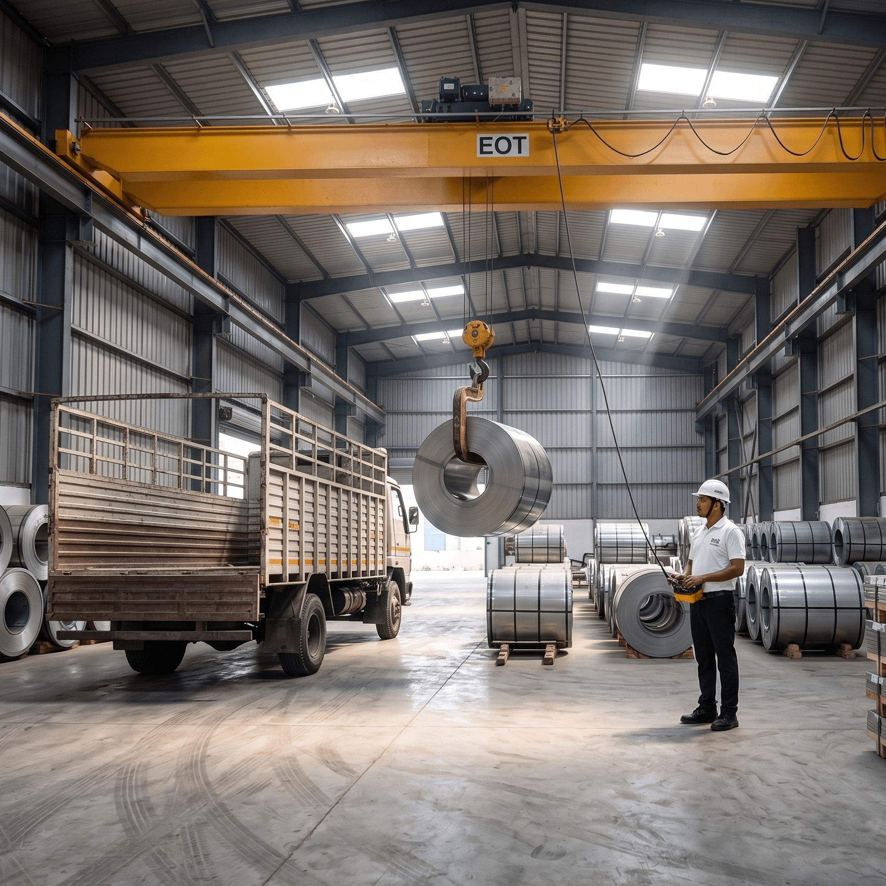 Raykam Alloys LLP Coils And Sheets Dispatch And Crane Loading